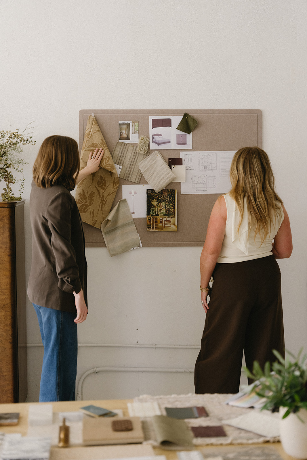 Courtney and Kelsey at the studio mood board